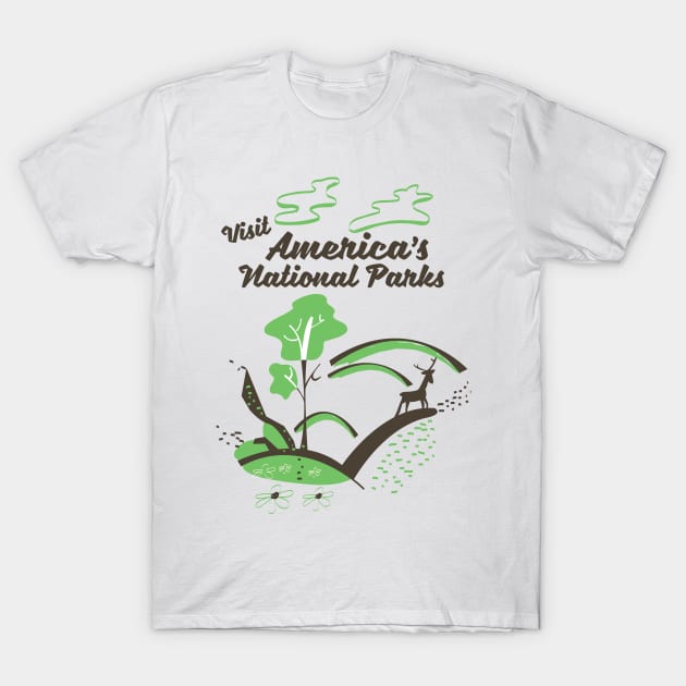 Visit Americas National Parks T-Shirt by nickemporium1